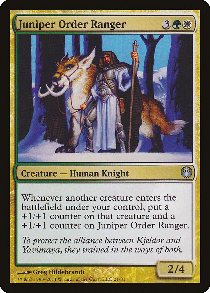 Juniper Order Ranger (21) [Duel Decks: Knights vs. Dragons] | Odin's Place
