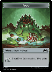 Human // Food (0011) Double-Sided Token [Wilds of Eldraine Tokens] | Odin's Place