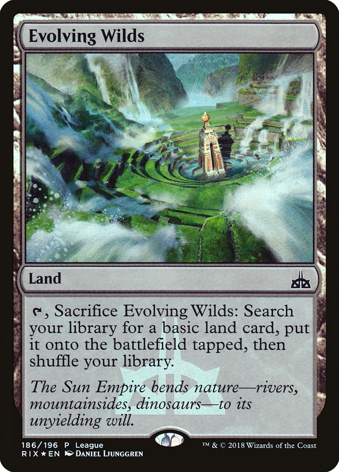 Evolving Wilds (186) (League) [Rivals of Ixalan Promos] | Odin's Place
