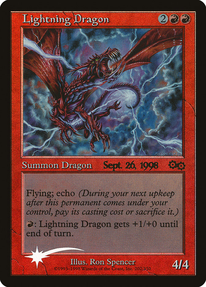 Lightning Dragon (202) [Urza's Saga Promos] | Odin's Place