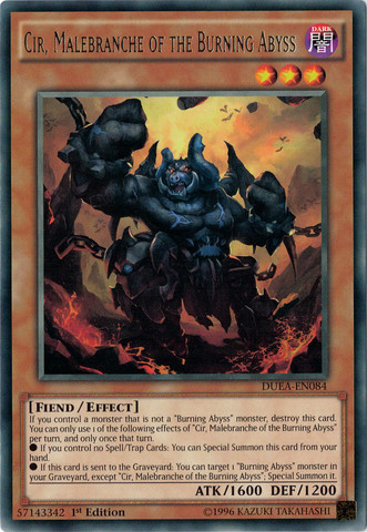 Cir, Malebranche of the Burning Abyss [DUEA-EN084] Rare | Odin's Place