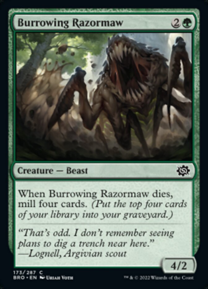 Burrowing Razormaw [The Brothers' War] | Odin's Place