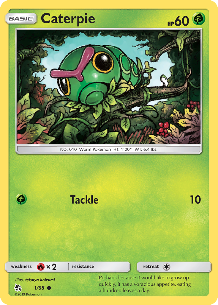Caterpie (1/68) [Sun & Moon: Hidden Fates] | Odin's Place