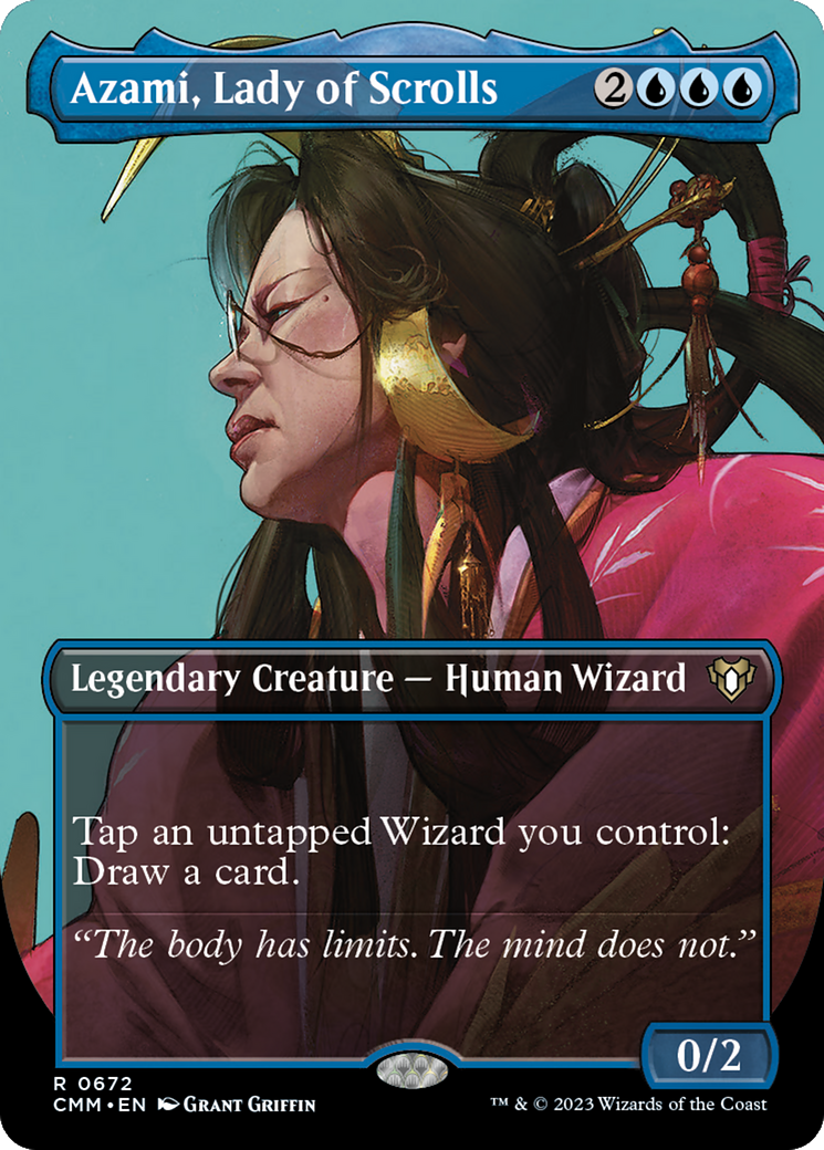 Azami, Lady of Scrolls (Borderless Profile) [Commander Masters] | Odin's Place