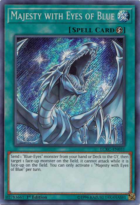 Majesty with Eyes of Blue [LCKC-EN031] Secret Rare | Odin's Place