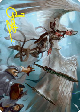 Angelic Quartermaster Art Card (Gold-Stamped Signature) [Innistrad: Crimson Vow Art Series] | Odin's Place