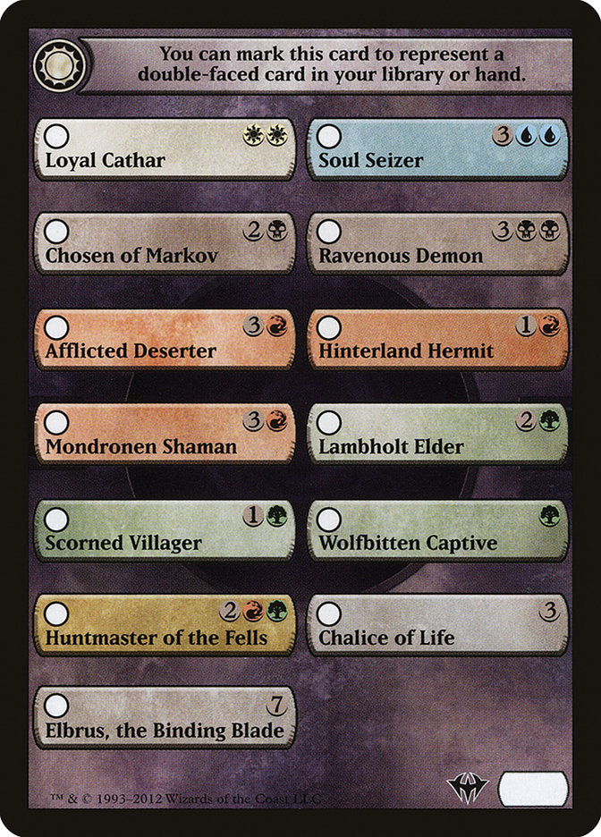 Dark Ascension Checklist [Dark Ascension Tokens] | Odin's Place