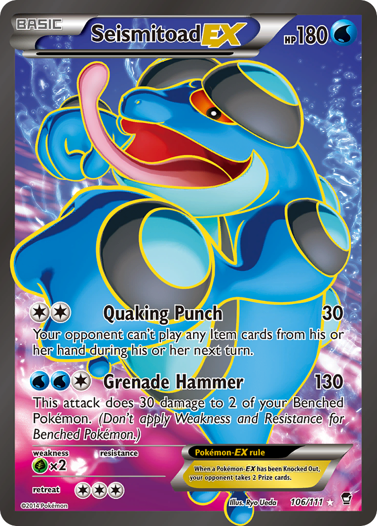 Seismitoad EX (106/111) [XY: Furious Fists] | Odin's Place