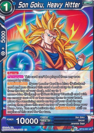Son Goku, Heavy Hitter (BT12-031) [Vicious Rejuvenation] | Odin's Place