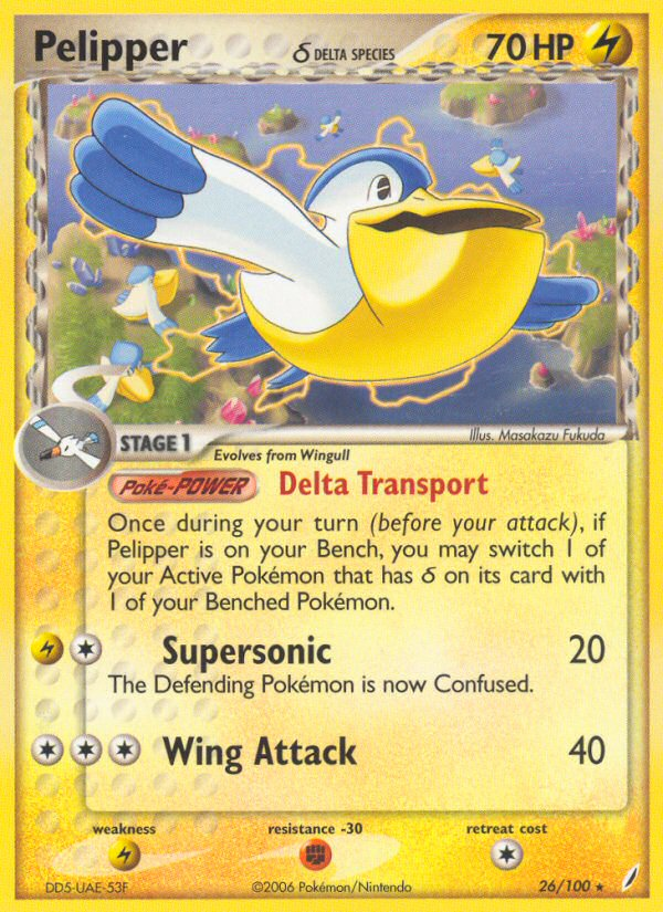 Pelipper(26/100) (Delta Species) [EX: Crystal Guardians] | Odin's Place