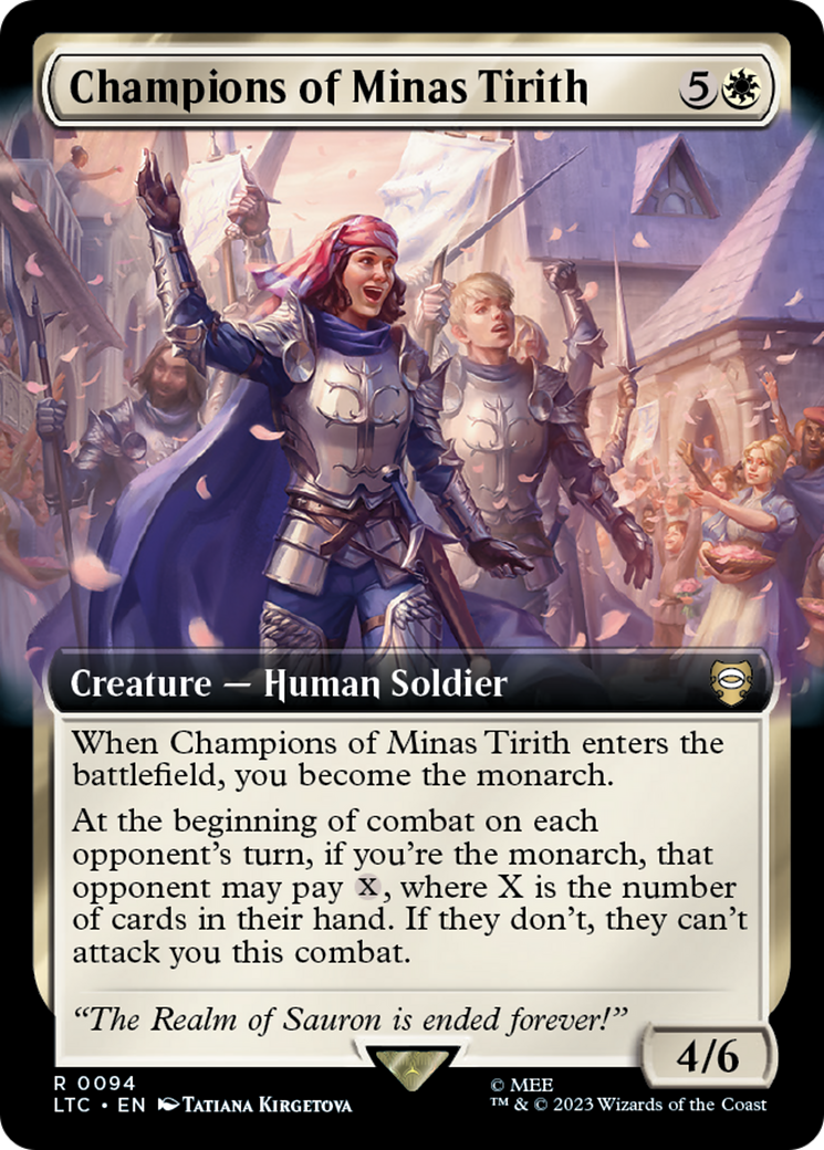 Champions of Minas Tirith (Extended Art) [The Lord of the Rings: Tales of Middle-Earth Commander] | Odin's Place