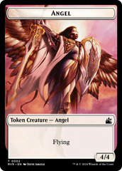 Elf Knight // Angel (0002) Double-Sided Token [Ravnica Remastered Tokens] | Odin's Place