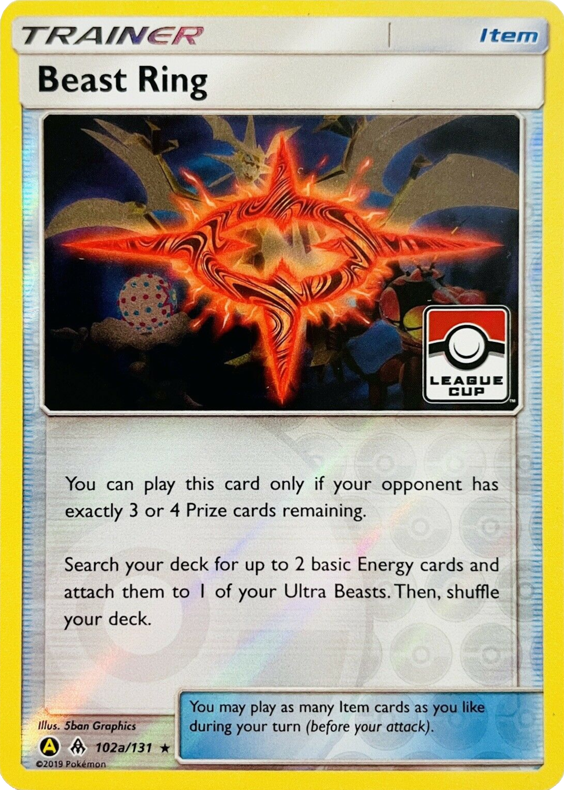 Beast Ring (102a/131) (League Promo) [Sun & Moon: Forbidden Light] | Odin's Place