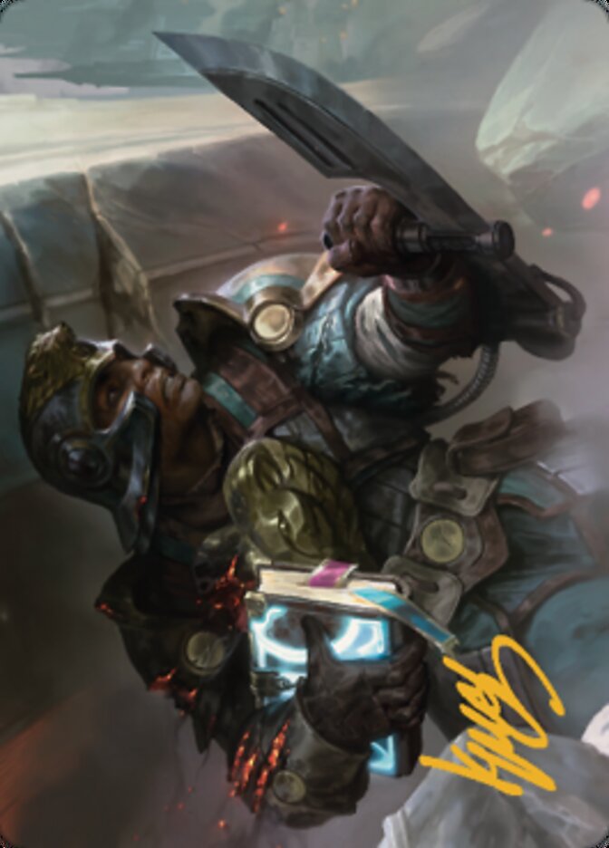 Retrieval Agent Art Card (Gold-Stamped Signature) [The Brothers' War Art Series] | Odin's Place