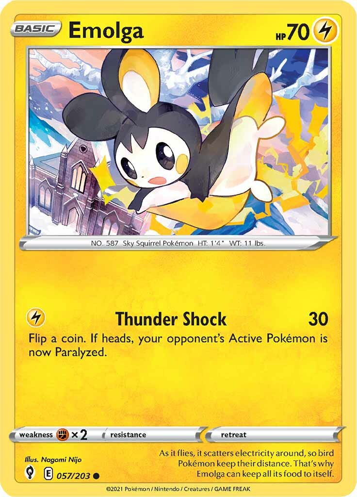 Emolga (057/203) [Sword & Shield: Evolving Skies] | Odin's Place