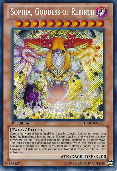 Sophia, Goddess of Rebirth [HA07-EN055] Secret Rare | Odin's Place
