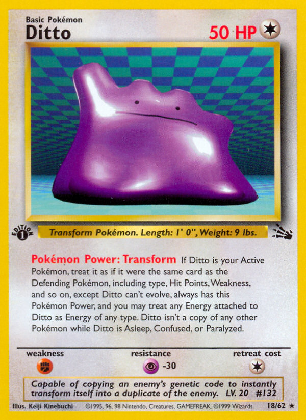 Ditto (18/62) [Fossil 1st Edition] | Odin's Place