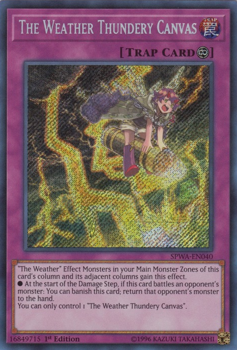 The Weather Thundery Canvas [SPWA-EN040] Secret Rare | Odin's Place