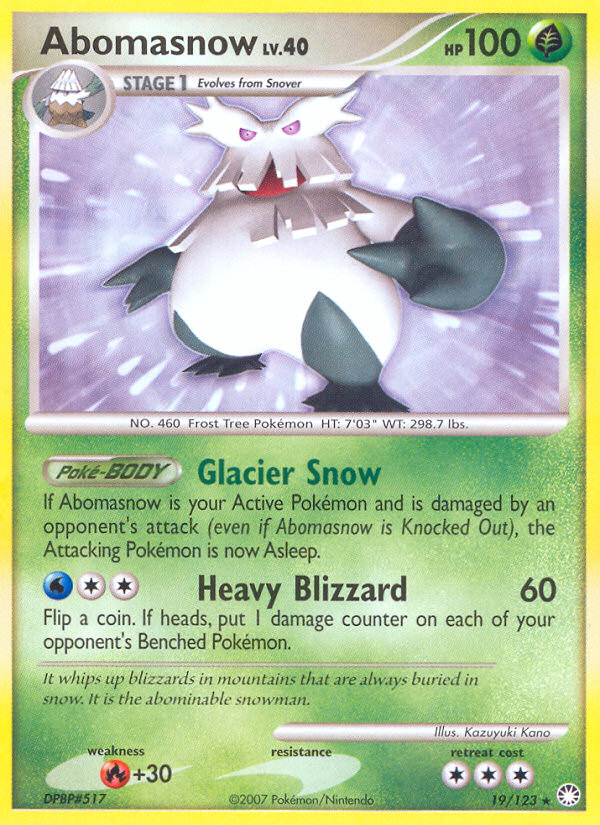 Abomasnow (19/123) [Diamond & Pearl: Mysterious Treasures] | Odin's Place