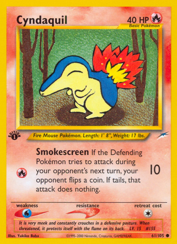 Cyndaquil (61/105) [Neo Destiny 1st Edition] | Odin's Place