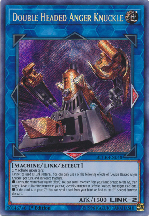 Double Headed Anger Knuckle [BLHR-EN048] Secret Rare | Odin's Place