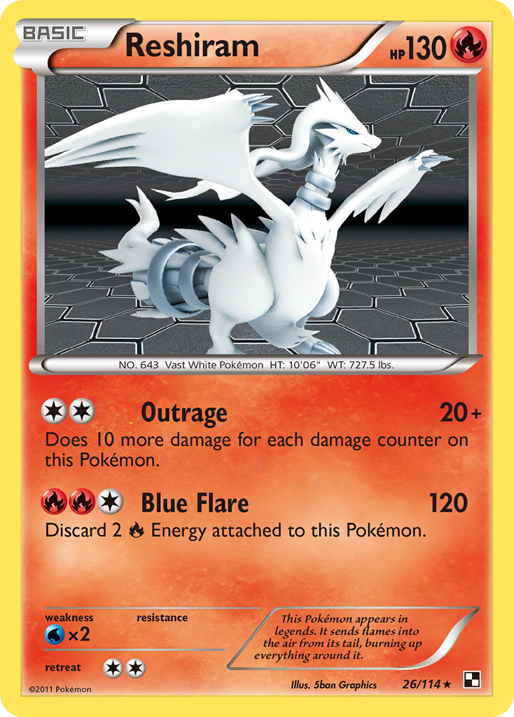 Reshiram (26/114) [Black & White: Base Set] | Odin's Place
