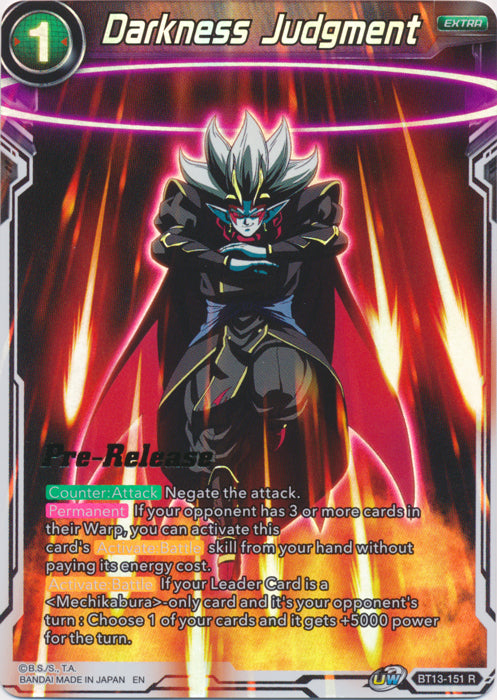 Darkness Judgment (BT13-151) [Supreme Rivalry Prerelease Promos] | Odin's Place