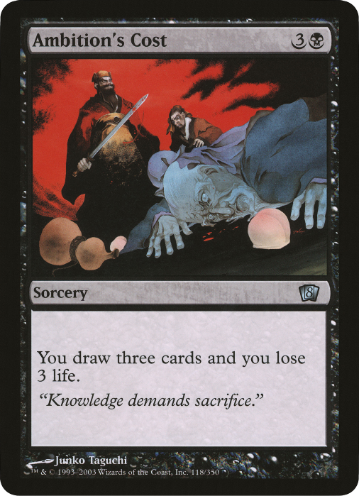 Ambition's Cost (Oversized) [Eighth Edition Box Topper] | Odin's Place