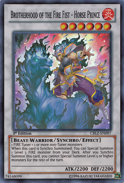 Brotherhood of the Fire Fist - Horse Prince [CBLZ-EN097] Super Rare | Odin's Place