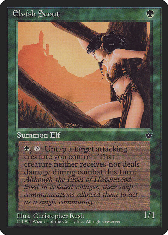 Elvish Scout (Christopher Rush) [Fallen Empires] | Odin's Place
