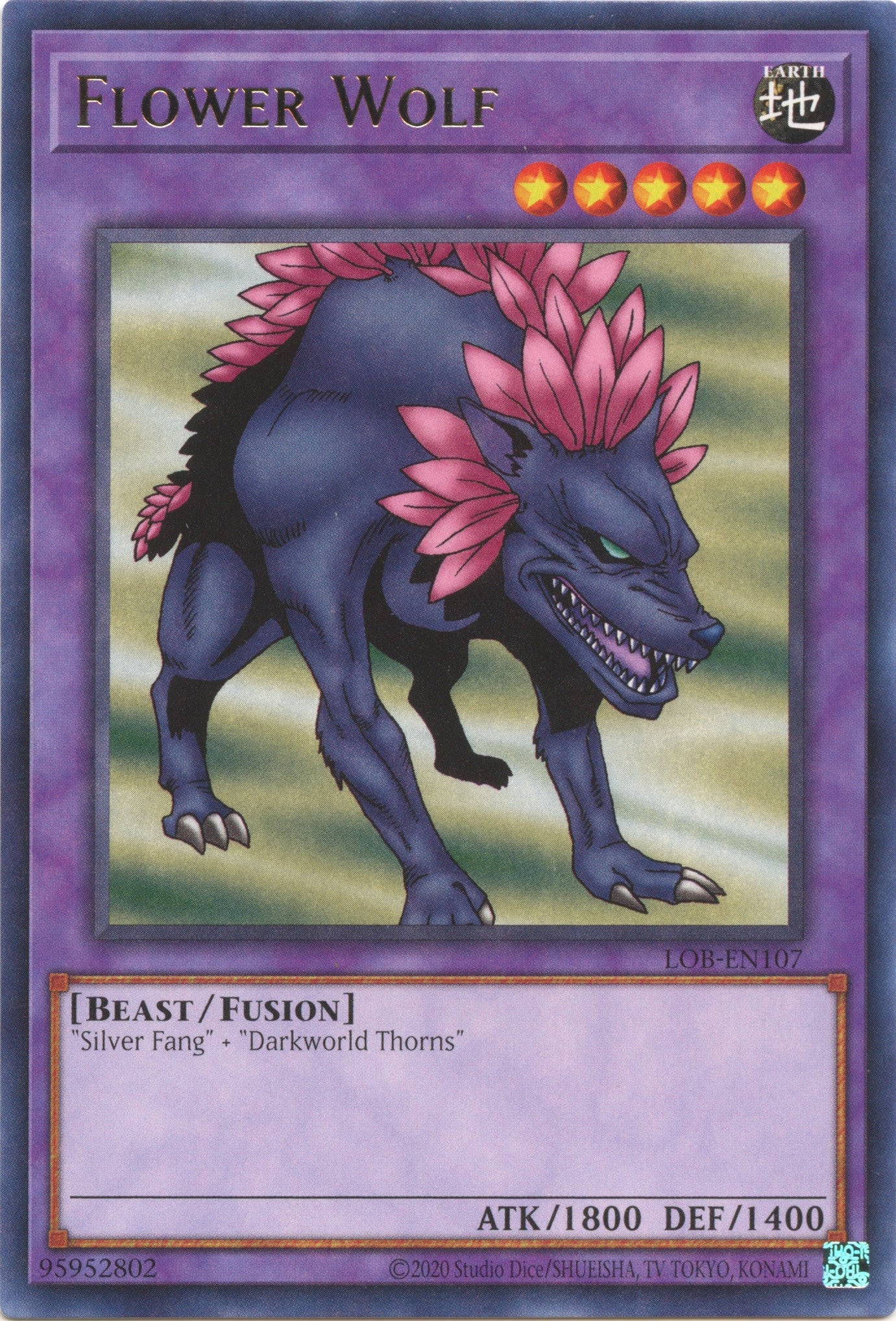 Flower Wolf (25th Anniversary) [LOB-EN107] Rare | Odin's Place