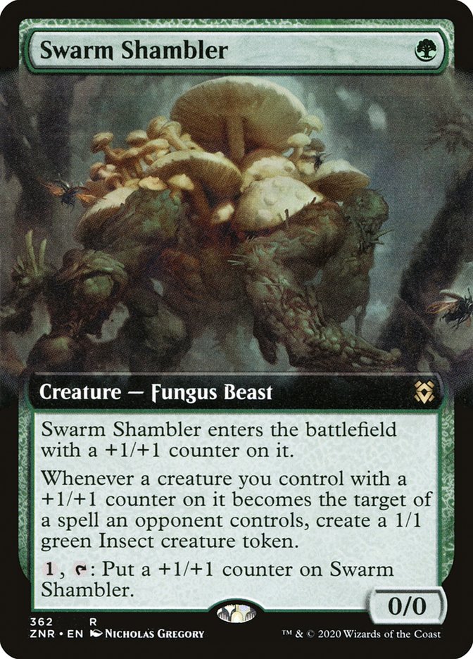 Swarm Shambler (Extended Art) [Zendikar Rising] | Odin's Place