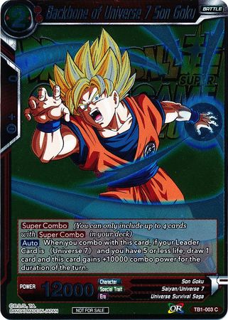 Backbone of Universe 7 Son Goku (Metallic Foil) (Event Pack 2018) (TB1-003) [Promotion Cards] | Odin's Place