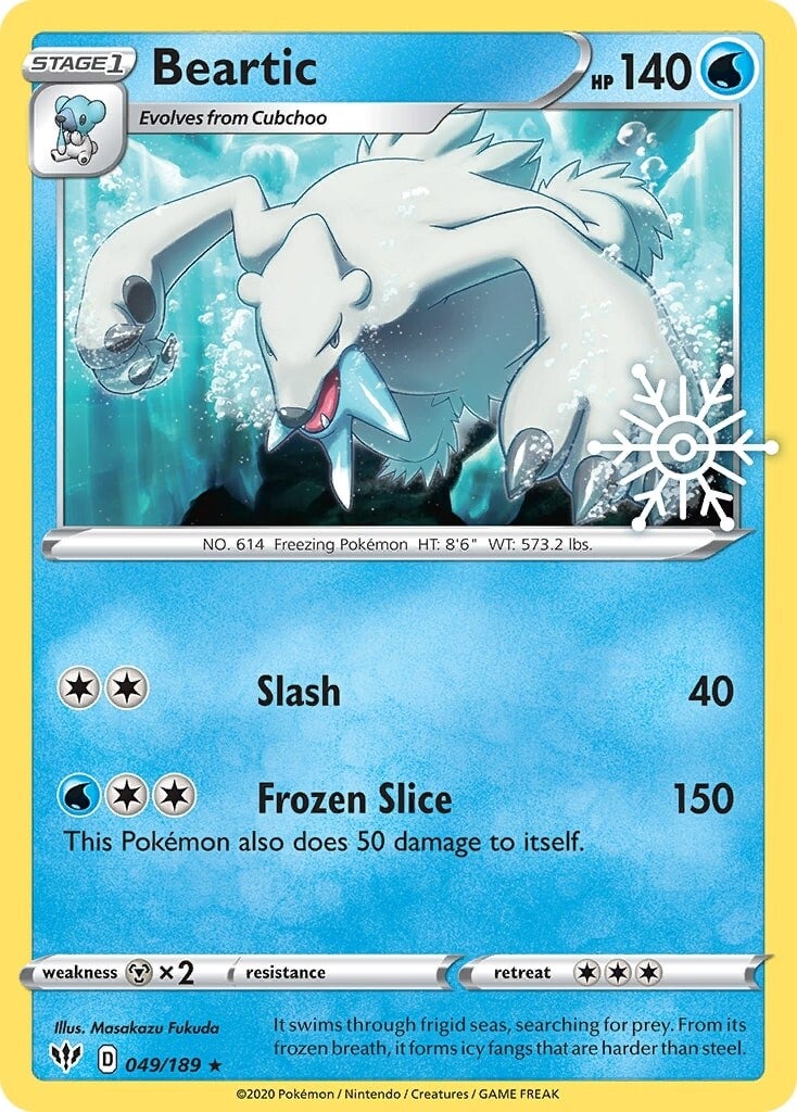 Beartic (049/189) (Holiday Calendar) [Sword & Shield: Darkness Ablaze] | Odin's Place