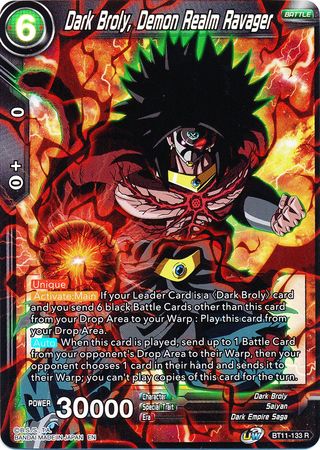 Dark Broly, Demon Realm Ravager (BT11-133) [Vermilion Bloodline 2nd Edition] | Odin's Place