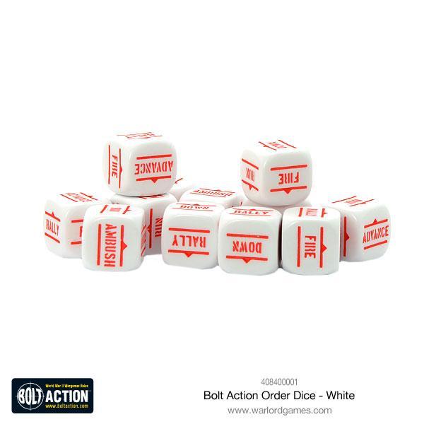 Bolt Action: Orders Dice (White) | Odin's Place