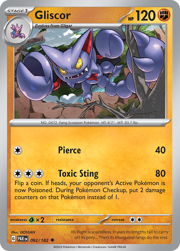 Gliscor (092/182) [Scarlet & Violet: Paradox Rift] | Odin's Place