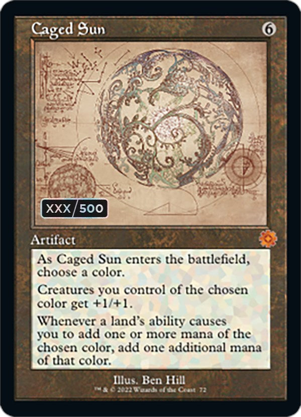 Caged Sun (Retro Schematic) (Serialized) [The Brothers' War Retro Artifacts] | Odin's Place
