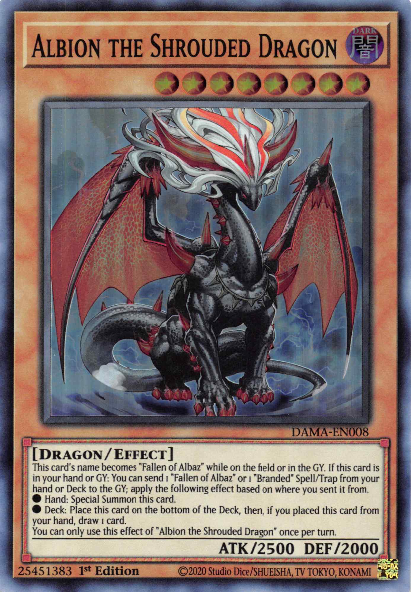 Albion the Shrouded Dragon [DAMA-EN008] Super Rare | Odin's Place
