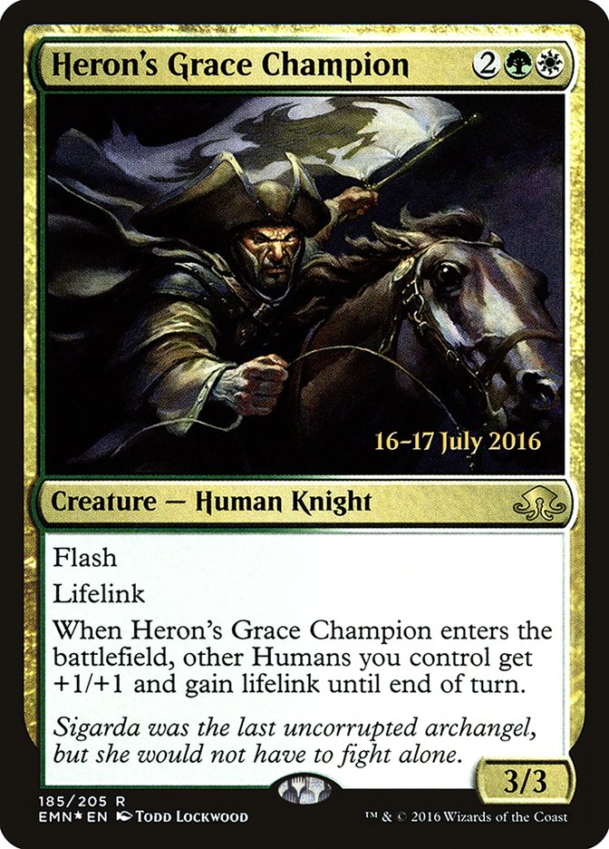 Heron's Grace Champion (185) [Eldritch Moon Prerelease Promos] | Odin's Place