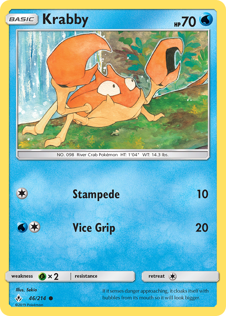 Krabby (46/214) [Sun & Moon: Unbroken Bonds] | Odin's Place