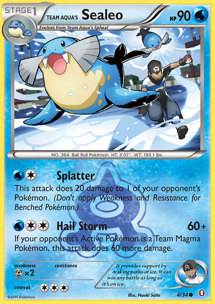 Team Aqua's Sealeo (4/34) [XY: Double Crisis] | Odin's Place