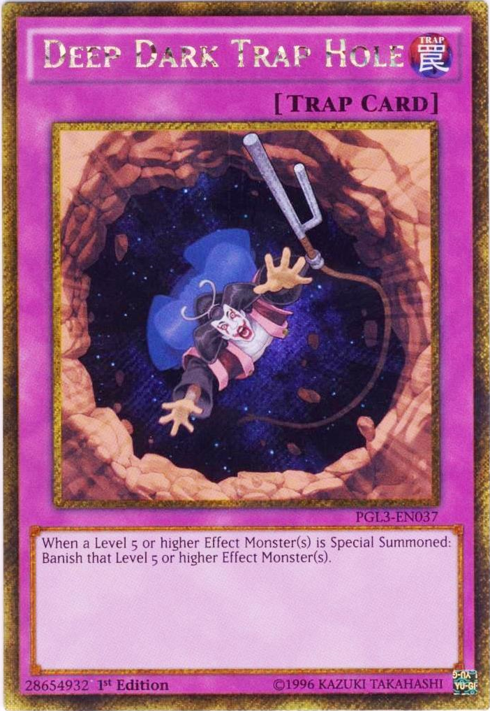 Deep Dark Trap Hole [PGL3-EN037] Gold Secret Rare | Odin's Place