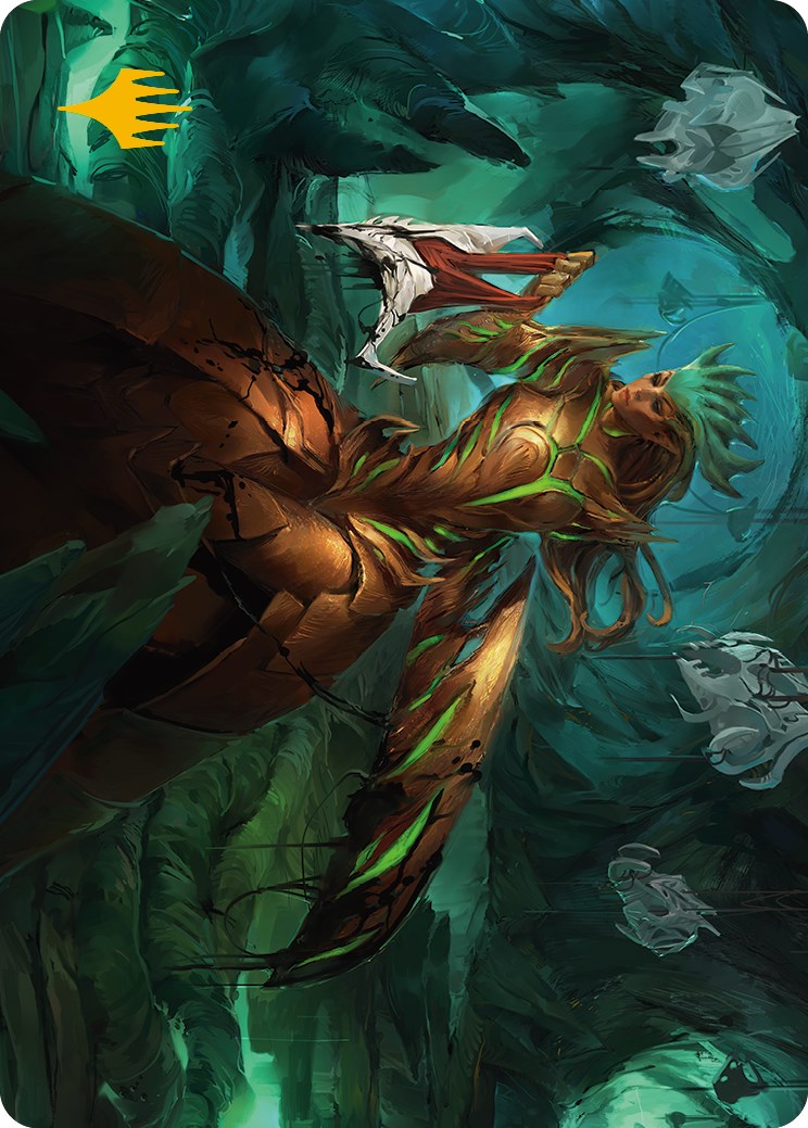 Glissa Sunslayer Art Card (Gold-Stamped Signature) [Phyrexia: All Will Be One Art Series] | Odin's Place