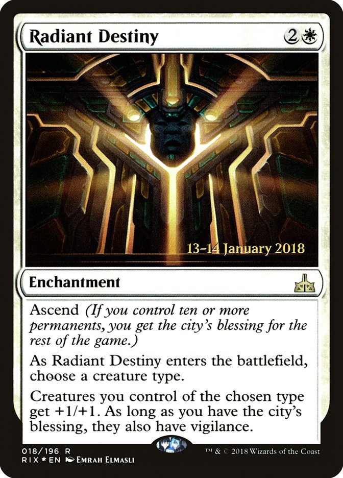 Radiant Destiny (18) [Rivals of Ixalan Prerelease Promos] | Odin's Place