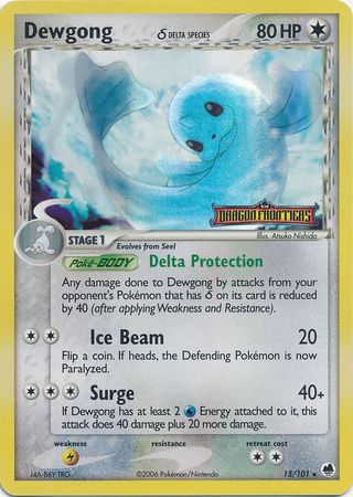 Dewgong (15/101) (Delta Species) (Stamped) [EX: Dragon Frontiers] | Odin's Place