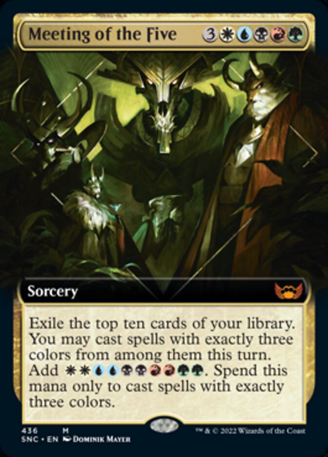 Meeting of the Five (Extended Art) [Streets of New Capenna] | Odin's Place