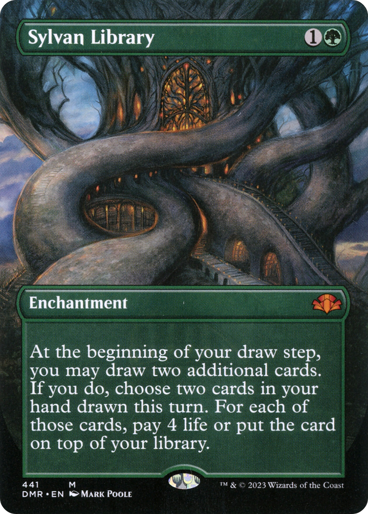 Sylvan Library (Borderless Alternate Art) [Dominaria Remastered] | Odin's Place
