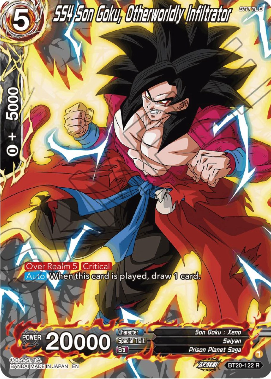 SS4 Son Goku, Otherworldly Infiltrator (Silver Foil) (BT20-122) [Power Absorbed] | Odin's Place