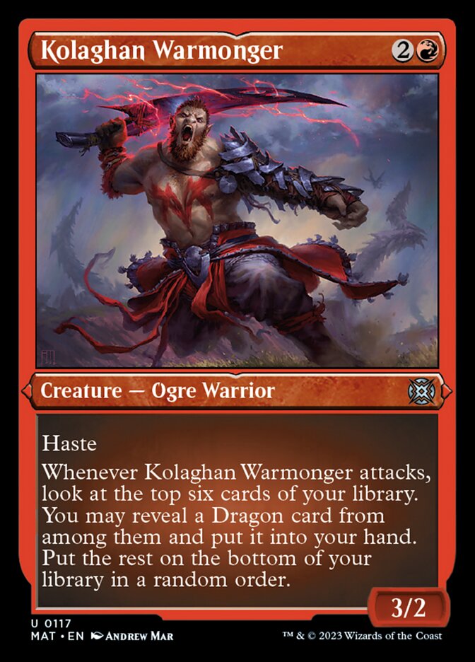 Kolaghan Warmonger (Foil Etched) [March of the Machine: The Aftermath] | Odin's Place